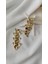 Piramit Sarkıt Metal Gold Küpe 3