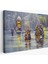 - Eski Şehir ve At Arabası Yağlıboya Görünüm Dekoratif Kanvas Duvar TABLOSU-3573 2