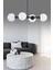Luxury Modern Tasarım Siyah 4'lü Beyaz Glop Camlı Avize 1