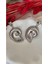Salyangoz Iki Parça Metal Silver Küpe 1