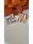 Kare Örme Metal Silver Küpe 3