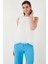 Astarlı Kalın Askılı Standart Fit Bisiklet Yaka Şifon Bluz Bayan Bluz 611FB220 2