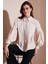 Regular Fit Dikiş Detaylı Düz Yaka Balon Kol Gömlek Bayan Gömlek 611GO00003 1