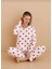 Bayan Pijama Takım Süet Soft Pamuklu Kumaş Kırmızı Kalp Desen Dar Kalıp Sevgililer Günü 2