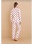 Bayan Pijama Takım Süet Soft Pamuklu Kumaş Kırmızı Kalp Desen Dar Kalıp Sevgililer Günü 4