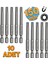 Mıknatıslı Torx T30 Bits Uç 150 mm 10'lu Set Kutulu Manyetik 1/4" Matkap Ucu Tork 15 cm Uzunluk 1