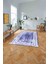 Çerçeveli Sade Çizgi Desenli Yıkanabilir Kaymaz Yolluk Mutfak Salon Halısı, Çerçeveli-53-Lacivert, 3