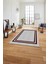 Çerçeveli Kenar Çizgi Desenli Yıkanabilir Kaymaz Yolluk Mutfak Salon Halısı, Çerçeveli-56-Bordo, 1