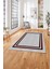 Çerçeveli Kenar Çizgi Desenli Yıkanabilir Kaymaz Yolluk Mutfak Salon Halısı, Çerçeveli-56-Bordo, 4