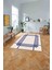 Çerçeveli Geometrik Motifli Yıkanabilir Kaymaz Yolluk Mutfak Salon Halısı, Çerçeveli-67-Lacivert, 3