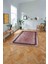 Çerçeveli Sade Mermer Desenli Yıkanabilir Kaymaz Yolluk Mutfak Salon Halısı, Çerçeveli-105-Bordo, 3