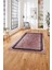 Çerçeveli Sade Mermer Desenli Yıkanabilir Kaymaz Yolluk Mutfak Salon Halısı, Çerçeveli-105-Bordo, 4