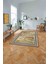 Çerçeveli Klasik Modern Baskılı Yıkanabilir Kaymaz Yolluk Mutfak Salon Halısı, Çerçeveli-106-Kahve, 3