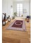 Çerçeveli Vektörel Modelli Sade Yıkanabilir Kaymaz Yolluk Mutfak Salon Halısı, Çerçeveli-90-Bordo, 1