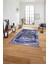 Çerçeveli Modern Sade Baskılı Yıkanabilir Kaymaz Yolluk Mutfak Salon Halısı, Çerçeveli-119-Lacivert, 1