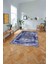 Çerçeveli Modern Sade Baskılı Yıkanabilir Kaymaz Yolluk Mutfak Salon Halısı, Çerçeveli-119-Lacivert, 3