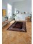 Çerçeveli Zigzag Köşe Detaylı Yıkanabilir Kaymaz Yolluk Mutfak Salon Halısı, Çerçeveli-58-Bordo, 3