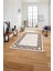 Çerçeveli Geometrik Kenar Detay Yıkanabilir Kaymaz Yolluk Mutfak Salon Halısı, Çerçeveli-116-Vizon, 1