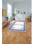 Çerçeveli Dijital Baskılı Yıkanabilir Kaymaz Yolluk Mutfak Salon Halısı, Çerçeveli-70-Lacivert, 3