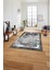 Çerçeveli Modern Dijital Baskılı Yıkanabilir Kaymaz Yolluk Mutfak Salon Halısı, Çerçeveli-117-Gri, 1