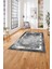 Çerçeveli Modern Dijital Baskılı Yıkanabilir Kaymaz Yolluk Mutfak Salon Halısı, Çerçeveli-117-Gri, 4
