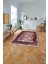 Çerçeveli Otantik Desen Detaylı Yıkanabilir Kaymaz Yolluk Mutfak Salon Halısı, Çerçeveli-115-Bordo, 3