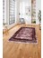 Çerçeveli Otantik Desen Detaylı Yıkanabilir Kaymaz Yolluk Mutfak Salon Halısı, Çerçeveli-115-Bordo, 4