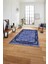 Çerçeveli Kenar Halka Modelli Yıkanabilir Kaymaz Yolluk Mutfak Salon Halısı, Çerçeveli-66-Lacivert, 1