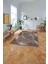 Çerçeveli Modern Göbekli Desen Yıkanabilir Kaymaz Yolluk Mutfak Salon Halısı, Çerçeveli-111-Vizon, 3