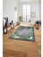 Çerçeveli Modern Dijital Baskılı Yıkanabilir Kaymaz Yolluk Mutfak Salon Halısı, Çerçeveli-117-Yeşil, 1