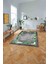 Çerçeveli Modern Dijital Baskılı Yıkanabilir Kaymaz Yolluk Mutfak Salon Halısı, Çerçeveli-117-Yeşil, 3
