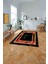Çerçeveli Klasik Modern Baskılı Yıkanabilir Kaymaz Yolluk Mutfak Salon Halısı,Çerçeveli-130-Kırmızı, 3