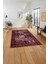 Baskılı Etnik Modern Desen Yıkanabilir Kaymaz Yolluk Mutfak Salon Halısı, Etnik-43-Bordo, 3
