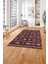 Baskılı Etnik Geleneksel Klasik Yıkanabilir Kaymaz Yolluk Mutfak Salon Halısı, Etnik-40-Bordo, 1
