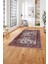 Baskılı Etnik Klasik Model Yıkanabilir Kaymaz Yolluk Mutfak Salon Halısı, Etnik-45-Bordo, 1