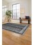 Etnik Model Dekoratif Baskılı Yıkanabilir Kaymaz Yolluk Mutfak Salon Halısı, Etnik-47-Gri, 4