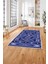 Etnik Kilim Desen Görünümlü Yıkanabilir Kaymaz Yolluk Mutfak Salon Halısı, Etnik-25-Mavi, 1