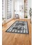 Etnik Kilim Model Dijital Baskılı Yıkanabilir Kaymaz Yolluk Mutfak Salon Halısı, Etnik-30-Gri, 1