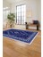 Baskılı Etnik Afgan Desenli Yıkanabilir Kaymaz Yolluk Mutfak Salon Halısı, Etnik-34-Lacivert, 4