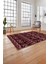Baskılı Etnik Geometrik Modelli Yıkanabilir Kaymaz Yolluk Mutfak Salon Halısı, Etnik-37-Bordo, 2