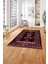 Baskılı Etnik Vektörel Desenli Yıkanabilir Kaymaz Yolluk Mutfak Salon Halısı, Etnik-35-Bordo, 1