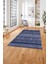 Baskılı Etnik Sade Desen Yıkanabilir Kaymaz Yolluk Mutfak Salon Halısı, Etnik-38-Lacivert, 1