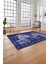 Baskılı Etnik Modern Desen Yıkanabilir Kaymaz Yolluk Mutfak Salon Halısı, Etnik-43-Lacivert, 2
