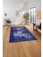 Baskılı Etnik Modern Desen Yıkanabilir Kaymaz Yolluk Mutfak Salon Halısı, Etnik-43-Lacivert, 3