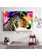 Dekoratif Baskı Illüstrasyon Zebra Pop Art Kanvas Tablo 1