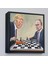 - Çerçeveli Donald Trump - Vladimir Putin Santranç Oynarken TABLOSU-8316 1