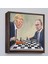 - Çerçeveli Donald Trump - Vladimir Putin Santranç Oynarken TABLOSU-8316 2