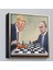 - Çerçeveli Donald Trump - Vladimir Putin Santranç Oynarken TABLOSU-8316 3