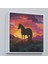- Çerçeveli Gün Batımındaki At TABLOSU-8353 4