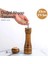 2li Set Baharat Öğütücü Premium Doğal Ahşap Değirmen Karabiber Tuz Kahve Tuzluk Biberlik 2li Set Tabaklı 22CM 5